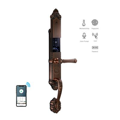 China Condominium Trodos High Security Multiple Opening Methods Apartment Fingerprint Tuya Luxury Smart Door Lock for sale