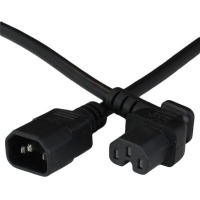 China International Telecommunication 10A IEC C14 To IEC C15 Angled Connector Power Cord for sale