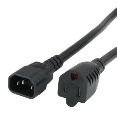 China International Home Appliance IEC C14 to NEMA 5-15R Extension Power Cord for sale