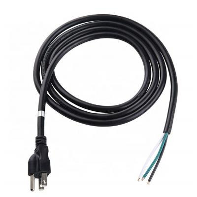 China COMPUTER 3 Prong Power Cord With Open Wiring Power Cord 15A With Open End Braid Power Cord for sale