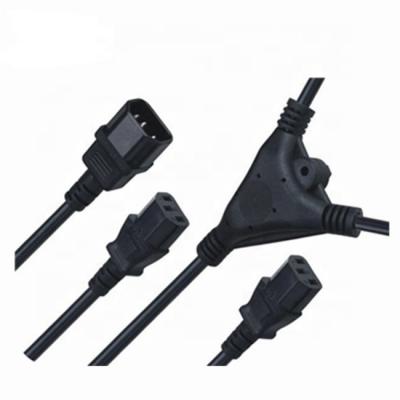 China IEC C14 To 2xC13 Y Type Home Appliance 10A 125V/250V Mains Splitter Cord for sale