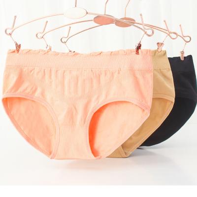 China Factory Wholesale Antibacterial Simple Breathable Cotton Mid Waist Panties Comfortable Underwear For Women for sale