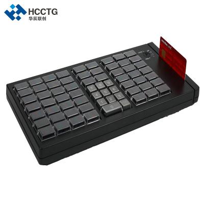 China High quality mini membrane 66 keys position programmable keyboard with card reader KB66M KB66M for sale