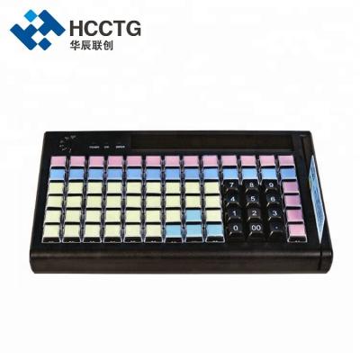 China Standard PS/2 + USB Dual Interface Membrane 78 Keys Programming POS Keyboard with MSR KB78M-S for sale