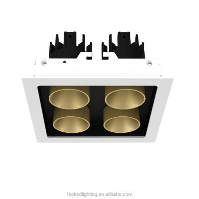 China High Brightness Modern Rimless Black Recessed Mounted Led Grill Light for sale