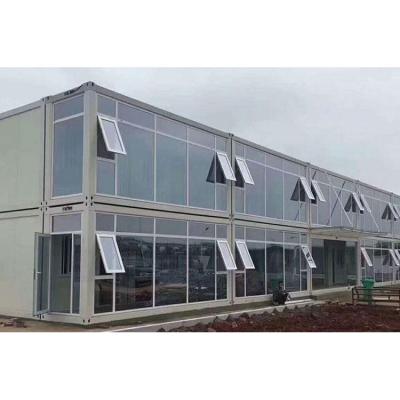 Cina Easy Assemble Steel Structure 20ft 40ft Double Layer Glass Container Prefabricated Office Building Prefab House in vendita