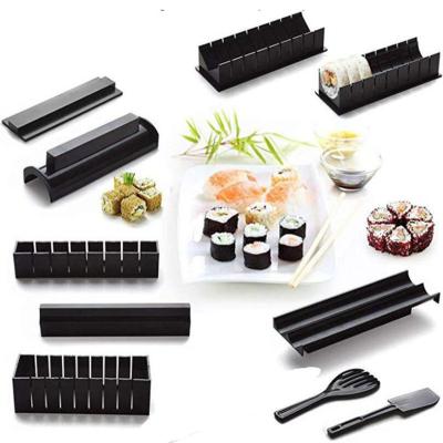 China NO-Stick Eco-Friendly Sustainable Festive Sushi 11-Pieces Plastic Sushi Making Kit for sale