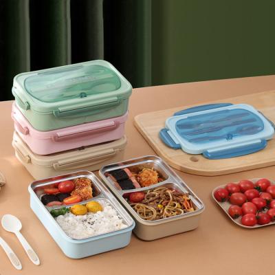 China Freshness Keeping Top Selling Plastic Leakproof School Bento Food Lunch Box Stainless Insulated Custom Steel for sale