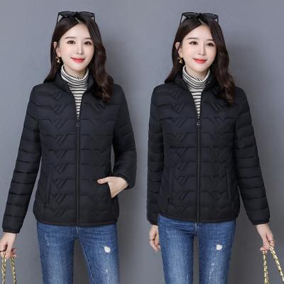 China Anti-Wrinkle Plus Size Woman Stylish Jacket Warm Ladies Coat Stand Collar Cotton Padded Coat Slim Down Jacket Ladies Winter Coats for sale