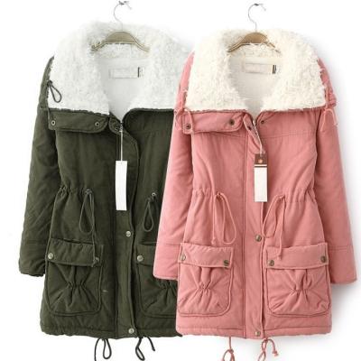 China Wholesale Anti-Shrink Women's Winter Outerwear Cotton-padded Women's Mid-Long Women Camperas Jacket Winter Coat Ladies Thick Winter Coats for sale