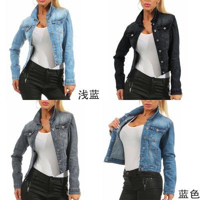 China 2021 Wholesale Hot Selling Viable Women's Fashionable Thin Jacket Women's Denim Outerwear Denim Jacket for sale