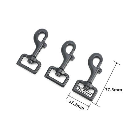 China Factory Black Spray-paint Zinc Alloy Swivel Snap Hook For Dog Leash en venta