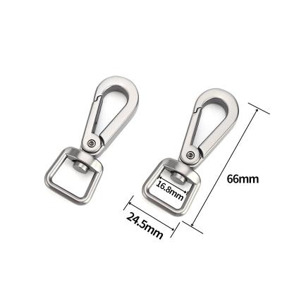 China Nickel Plating Zinc Alloy Pet Collar 16.8MM Buckle Square Metal Swivel Snap Hook en venta