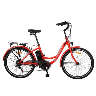 China Electric City E Bike Lithium Battery 26/27.5 21Speed ​​Electric Bicycle 250W/350W/500W City E Bike Aluminum Alloy Frame Electric Bicycle for sale