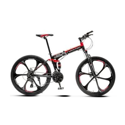 China Wholesale popular 6 spoke bicycle 26 inch double shock absorption 21/24/27/30 speed mountainbike foldable bicycle for adults for sale