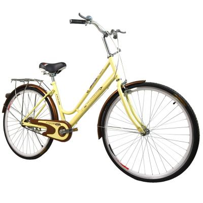 China Popular Custom Color 26 Inch Lady City Bike Front Wheel V Brake Lightweight City Bike Bicycle for sale