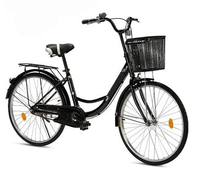 China Wholesale Popular 26*1.35 Inch Lady Lady Road Bike Lightweight Comfortable Retro Ladies Bike With Basket for sale