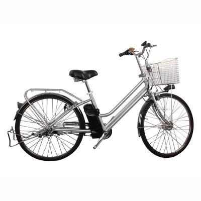 China Wholesale Aluminum Alloy 26 Inch Aluminum Alloy Frame 250W 36V City Bike Retro Electric Women Ebike for sale