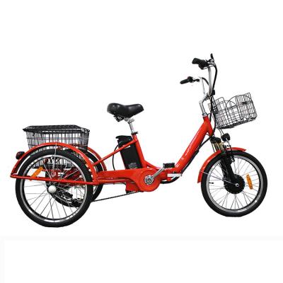 China High Quality Inch 3 Wheels 24 Wheels Aluminum Alloy Cargo Tricycle 250w 36v E Bike Electric Bike With Basket for sale