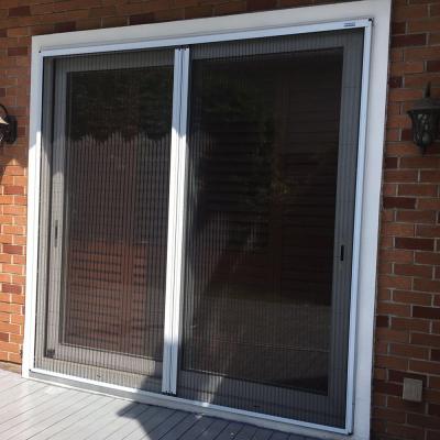 China Modern Sliding Fly Screen Door With Aluminum Frame And Polyester Insect Screen Mesh for sale