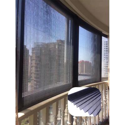 China Good Flame Retardant Property Polyester Retractable Mesh Invisible Polyester Screen Door Window Mesh for sale