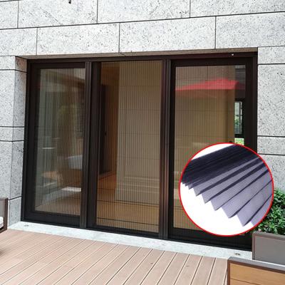 China Fireproof Anti-insect Property Mosquito Barrier Free Accordion Fly Screen Door With Pleated Insect Screen for sale