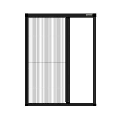 China Modern pleated trackless screen fireproof mesh folding fly screenplatform screen door window screen door for sale