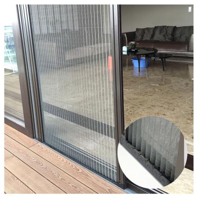 China Modern Sliding Screen Door Fly Screen For Caravan Door Cover Door Advertising Invisible Pleated Screen for sale