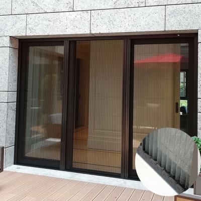 China Modern Aluminum Triplex Security Screen Door Sliding Door Screen Insect Pleated Mesh for sale