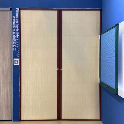 China GEMMINISTER Modern Aluminum Frame Screen Door with Mosquito Net Door Curtain, Sliding Screen Door for sale