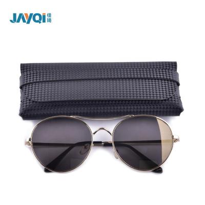 China Oversized Sunglasses Folding Reading Glass Sun Glasses Storage Case Pouch PU Leather Packaging for sale