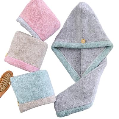 China Wholesale Custom QUICK DRY Hair Turban Towel Microfiber Hair Towel Quick Dry Wrap For Girl Women for sale