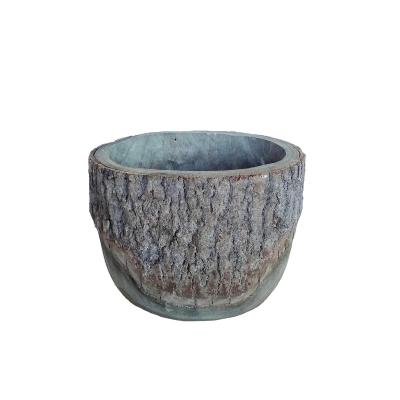 China China Rustic Wood Decor Hot Selling Tree Bark Wooden Pot For Home Decor for sale