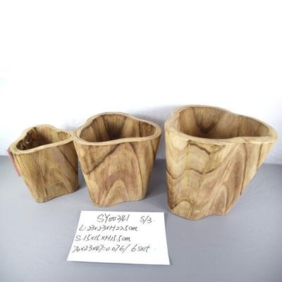 China Natural paulownia flower/green plant sets wood pot for sale