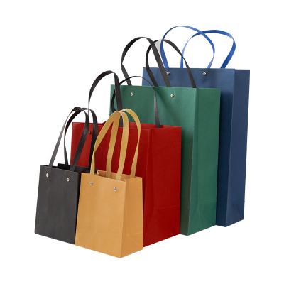 China Factory Direct Sales Recyclable Custom Kraft Paper Bags Customizable Tote Handbag Packing Gift Paper Box Beautifully For Shopping for sale