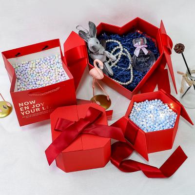 China Recyclable Custom Lipstick Giftbox Presente Octagon Gift Box Hexagon Heart Shaped Packaging Candy Giftbox Cosmetic Makeup Boxi for sale