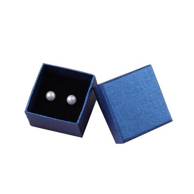 China Wholesale Recyclable Luxury Blue Rings Necklace Box Jewelry Packaging Box Small Earring Case Earring Paper Boxi for sale