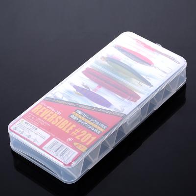 China Aobann Logo Clear Fishing Tackle Box Recyclable Custom Plastic Tool Box Jigging Lure Boxes for sale