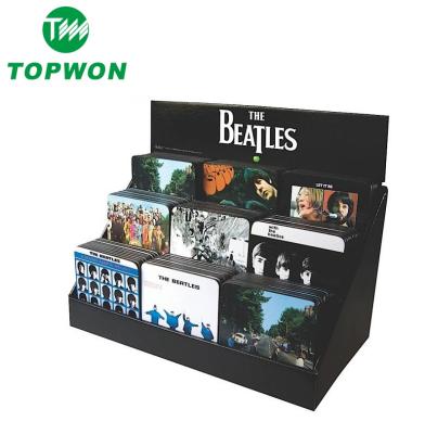 China Eco - Friendly Custom Retail Paper CD Topwon Table DVD Counter Show PDQ Cardboard Display For Greeting Cards for sale