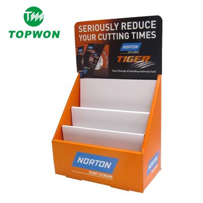 China Eco - Friendly Topwon POP Small Showcase PDQ Box Cardboard Greeting Card Display Counter Holders for sale