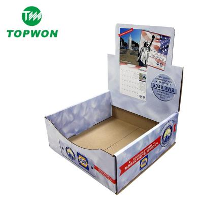 China Topwon Retail Countertop PDQ Presentation Box Jewelry Display Eco-friendly Cardboard Box for sale