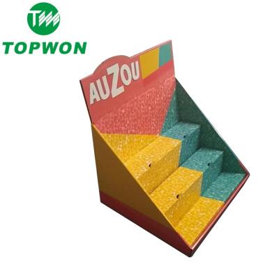 China Topwon Eco-Friendly Hot Sale POP Retail Table PDQ Tiers Counter Custom Pop Up Display Cardboard for sale