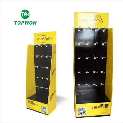 China Topwon Wholesale Cardboard Display Hooks Eco - Friendly Advertising Retail For Electronic Products for sale