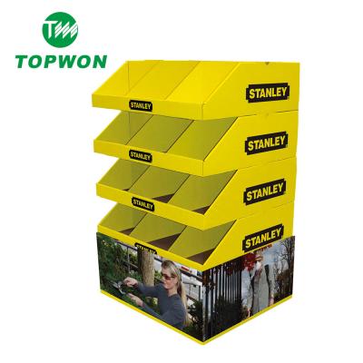 China Topwon Eco - Friendly POS Pallet Stackable Display Cardboard , Stackable Cardboard Display For Hardware for sale