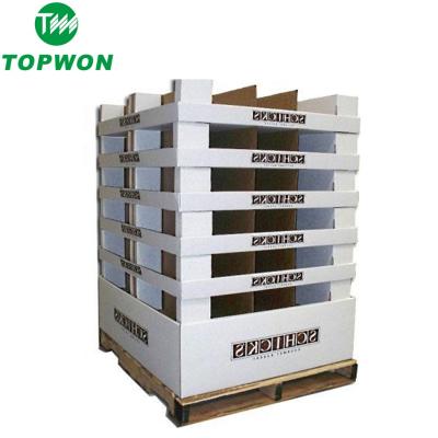 China Topwon Eco-friendly Custom POP UP Floor Pallet Egg Retail Cardboard Promotional Display Stand for sale