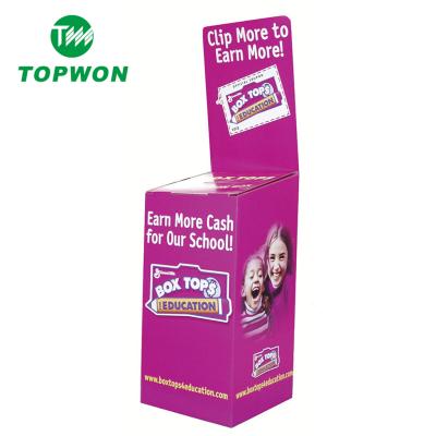 China Topwon Eco - Friendly Corrugated Floor Cardboard Trash Can Display Cardboard Displays Furniture for sale