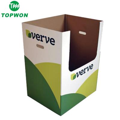 China Topwon POS Stacker Rack Eco-friendly Paper Material Promotion Advertising Cardboard Display For Kitchen for sale