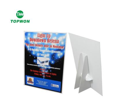 China Eco-friendly Topwon Custom POP Corrugated Advertising Standee Display Cardboard Display Poster for sale