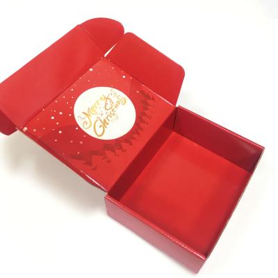 China Recycled Materials Christmas Hair Gift Box Apparel Foldable Corrugated Listing Box Recycled Shipping Gift Box For Dress Pants Packaging for sale