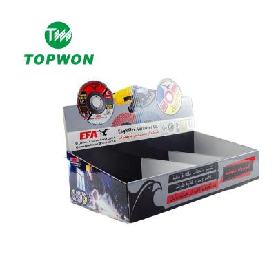 China Topwon Paper Advertising Eco - Friendly Retail High Quality Pharmacy Show Cardboard Display Medicine Display Counter for sale